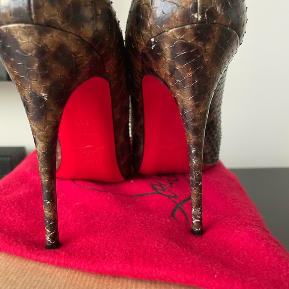 Christian Louboutin pigalle follies python leopard print size 39.5 sized pumps - Picture 8 of 12